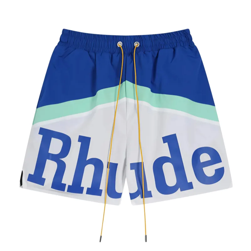 Rhude Rhude Color Block Swim Shorts Blue