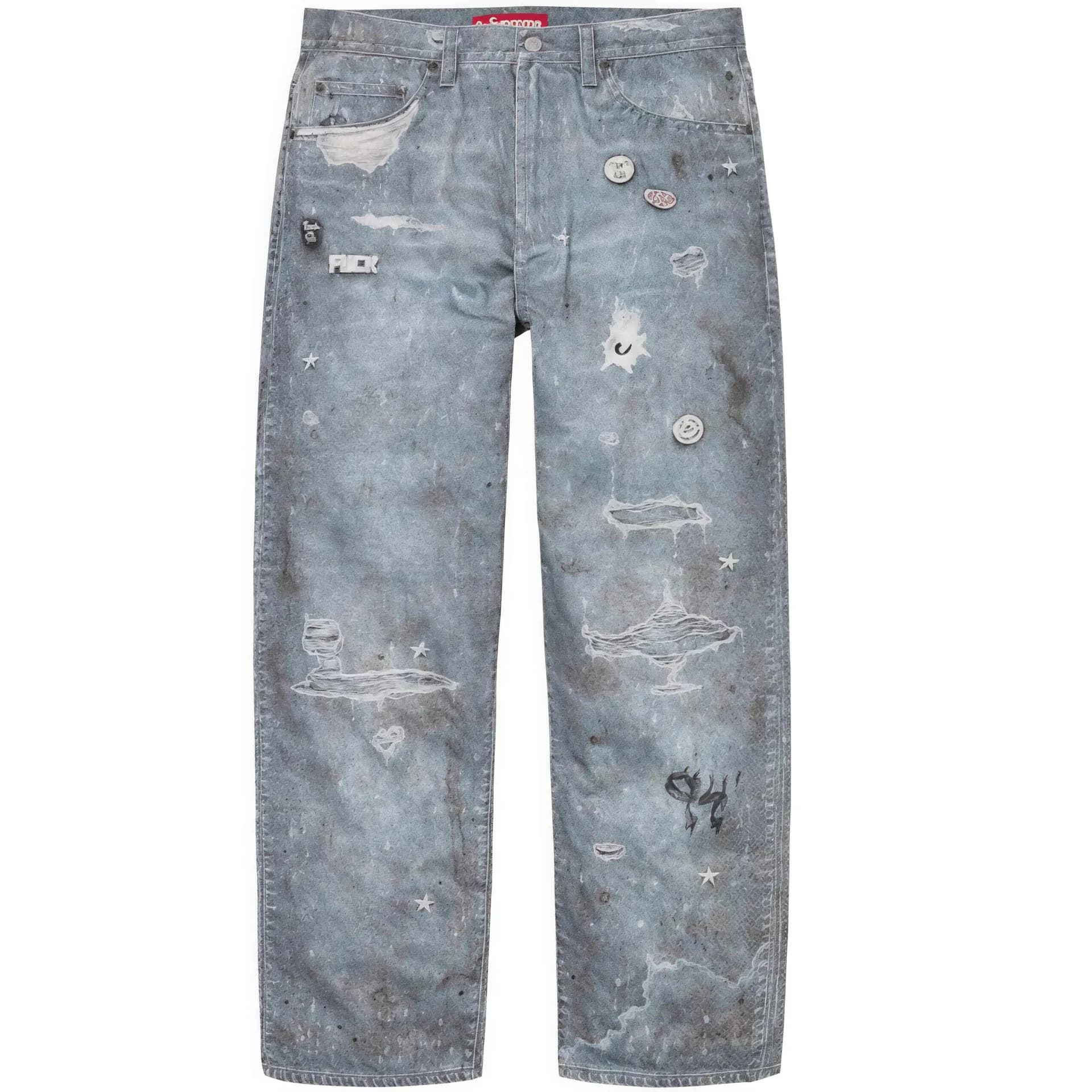 Supreme x Levi's Distressed Denim Jeans A319
