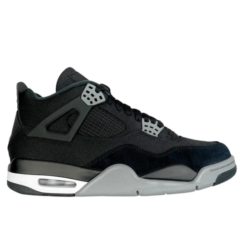 Air Jordan 4 Retro Black Grey Sneakers Black