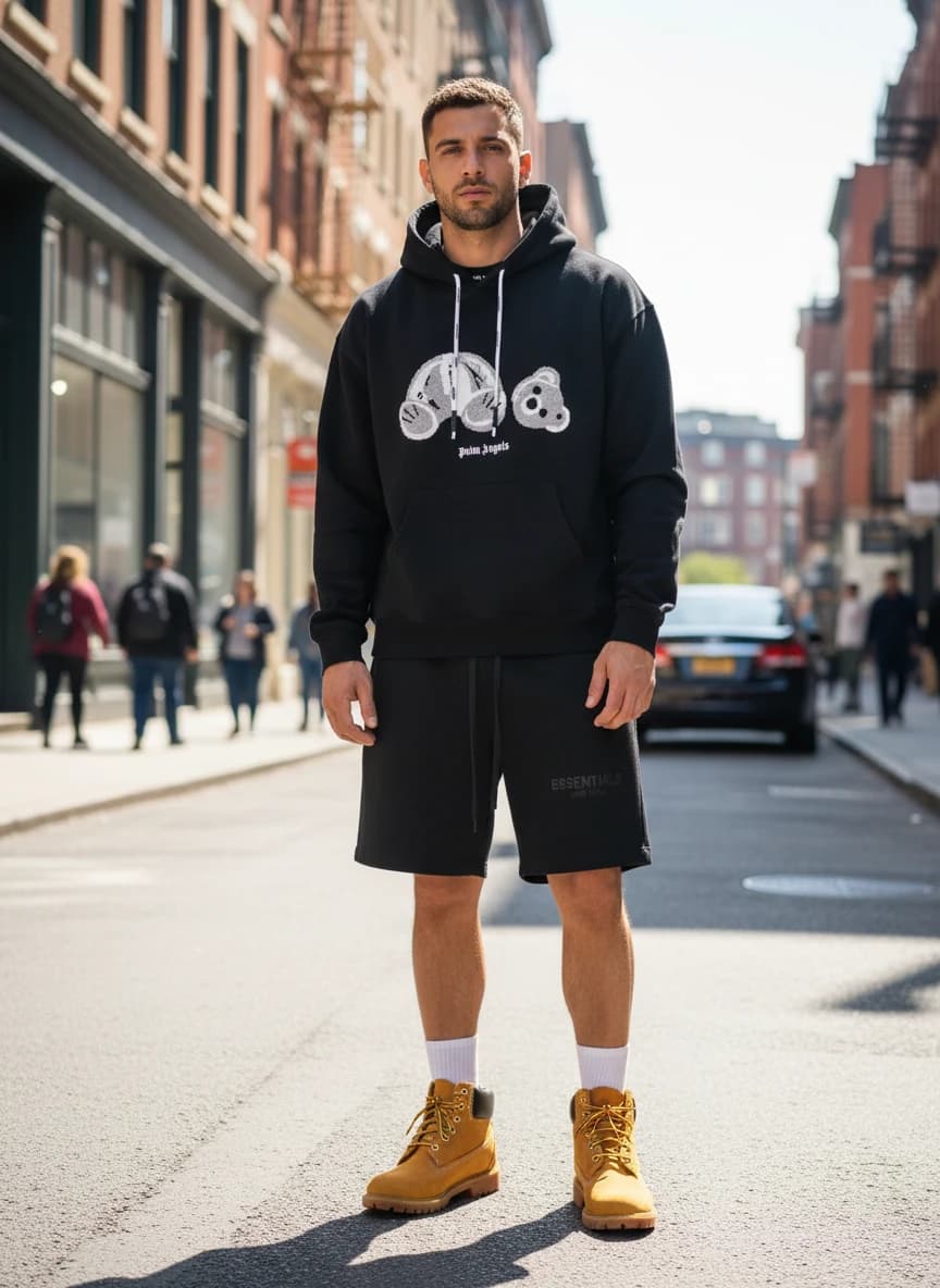 Fear of God Essentials Black Drawstring Shorts