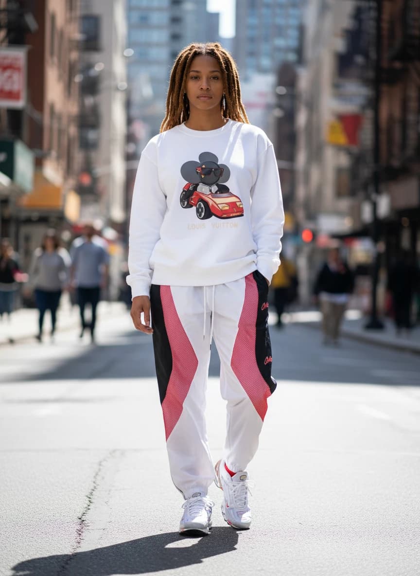 Louis Vuitton White Graphic Sweatshirt