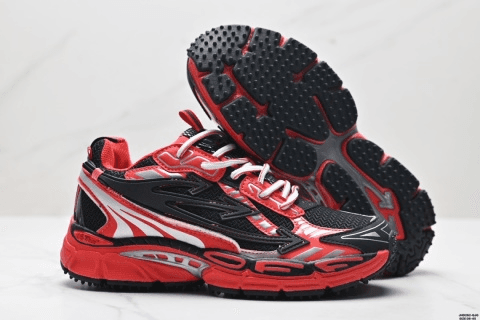 Mizuno Mizuno Wave Rider 25 Red & Black Running Sneakers Red - 1