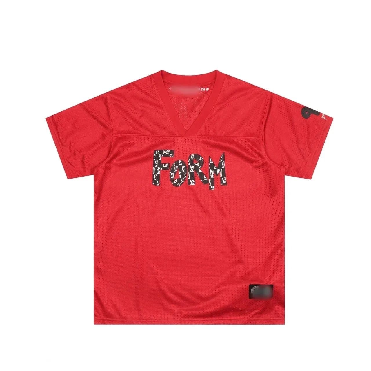 Form Form Red Mesh V-Neck T-Shirt Red - 1