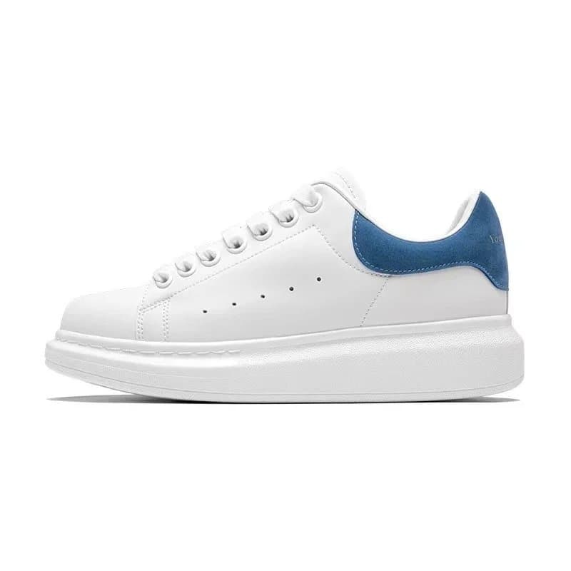 Alexander McQueen Alexander McQueen White and Blue Leather Sneakers White