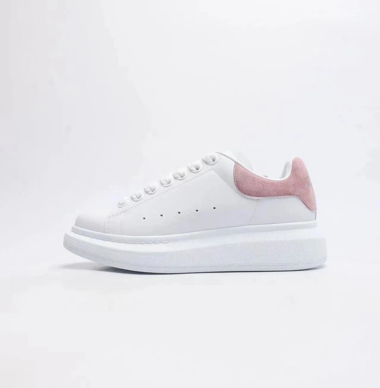 Alexander McQueen Alexander McQueen White and Pink Sneakers White