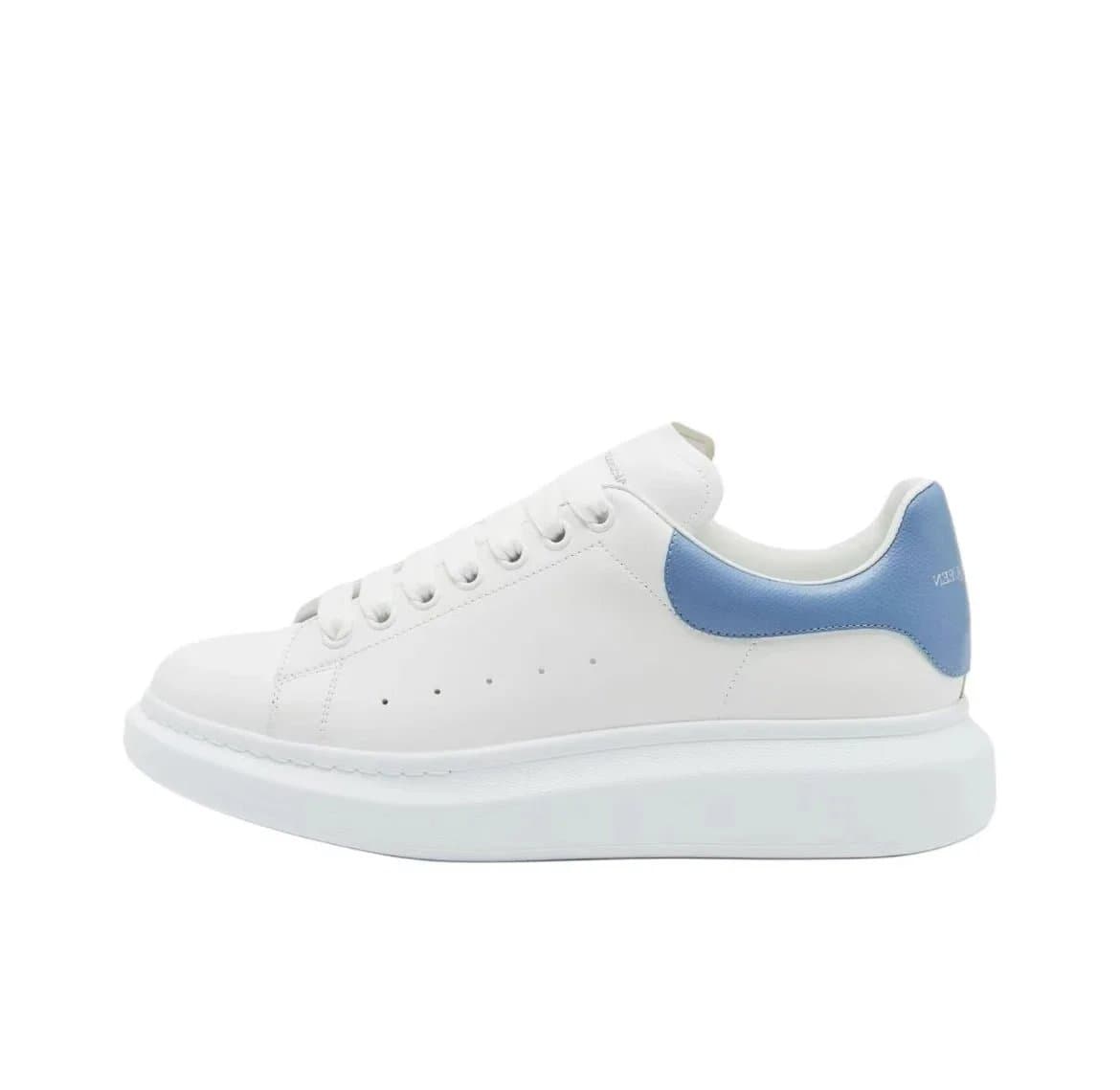 Alexander McQueen Alexander McQueen White and Blue Leather Sneakers White