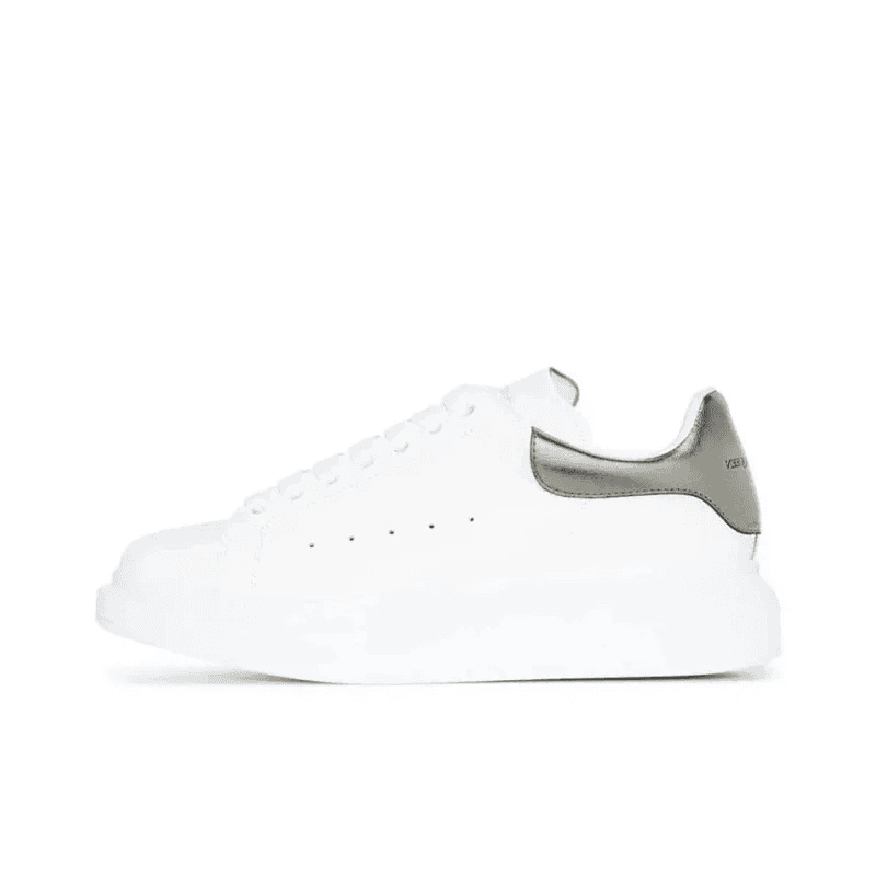 Alexander McQueen Alexander McQueen White & Silver Sneakers White
