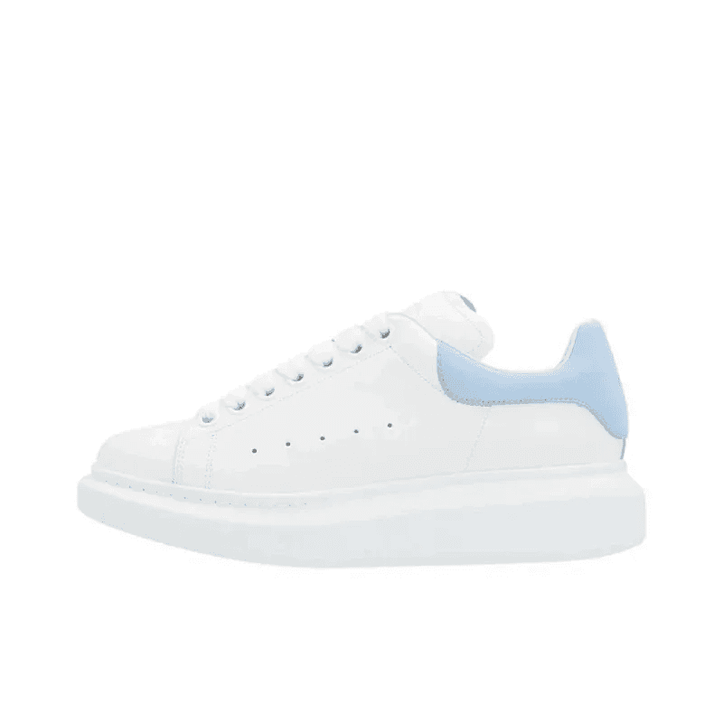 Alexander McQueen Alexander McQueen White and Light Blue Sneakers White