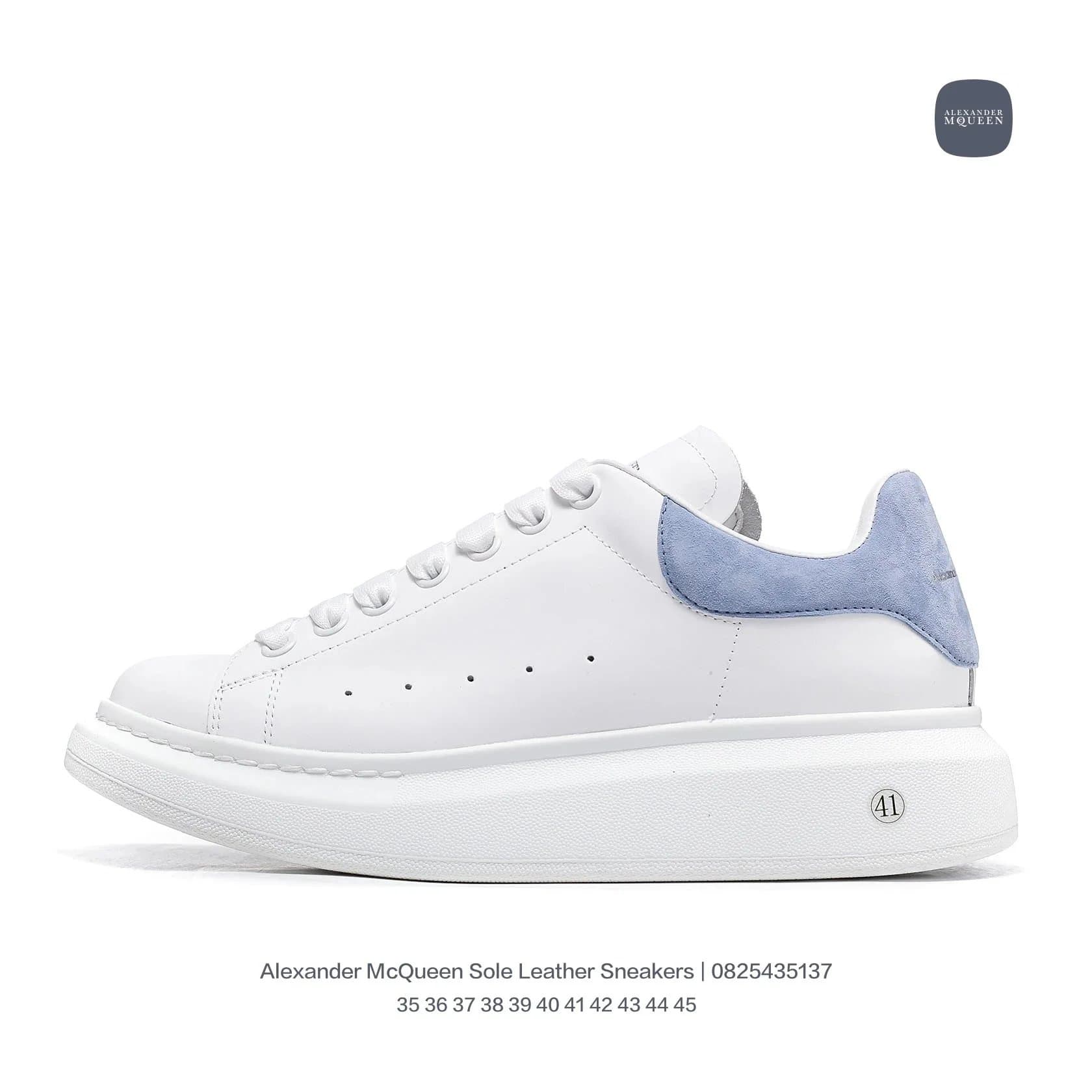 Alexander McQueen Alexander McQueen Sole Leather Sneakers White/Blue White