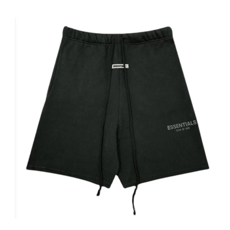 Fear of God Essentials Black Drawstring Shorts Black