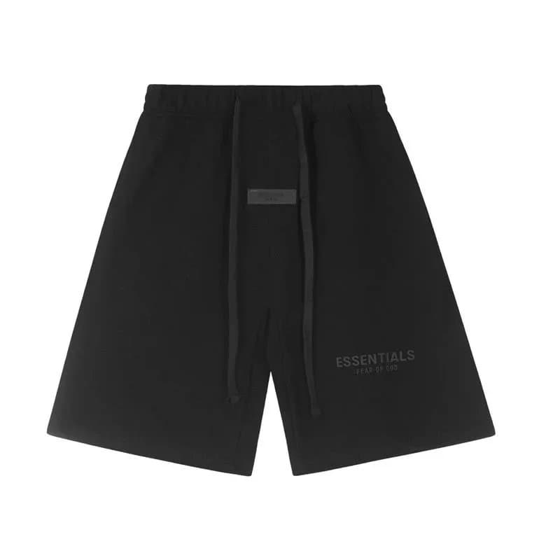 Fear of God Essentials Black Drawstring Shorts