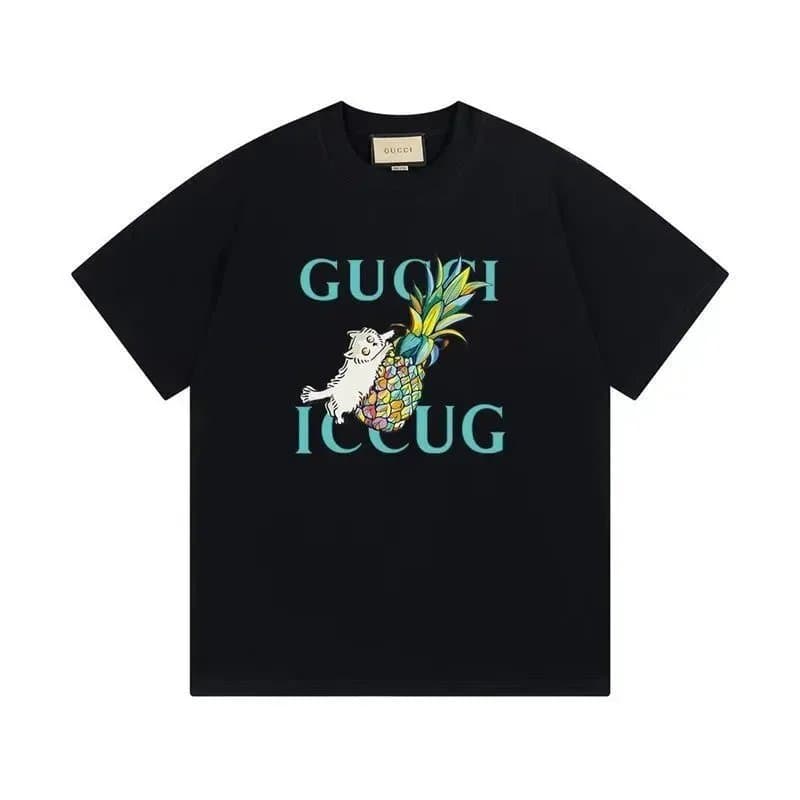 Gucci Gucci Pineapple Print T-Shirt Black