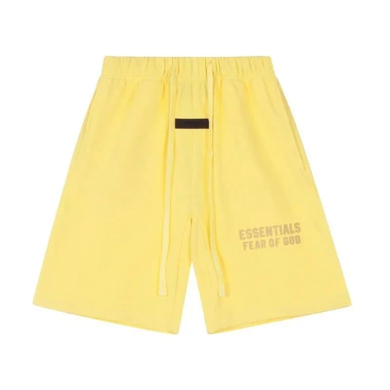 Fear of God Essentials Yellow Drawstring Shorts Yellow