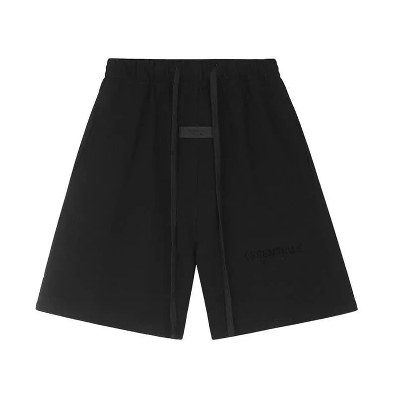 Fear of God Essentials Black Drawstring Shorts Black