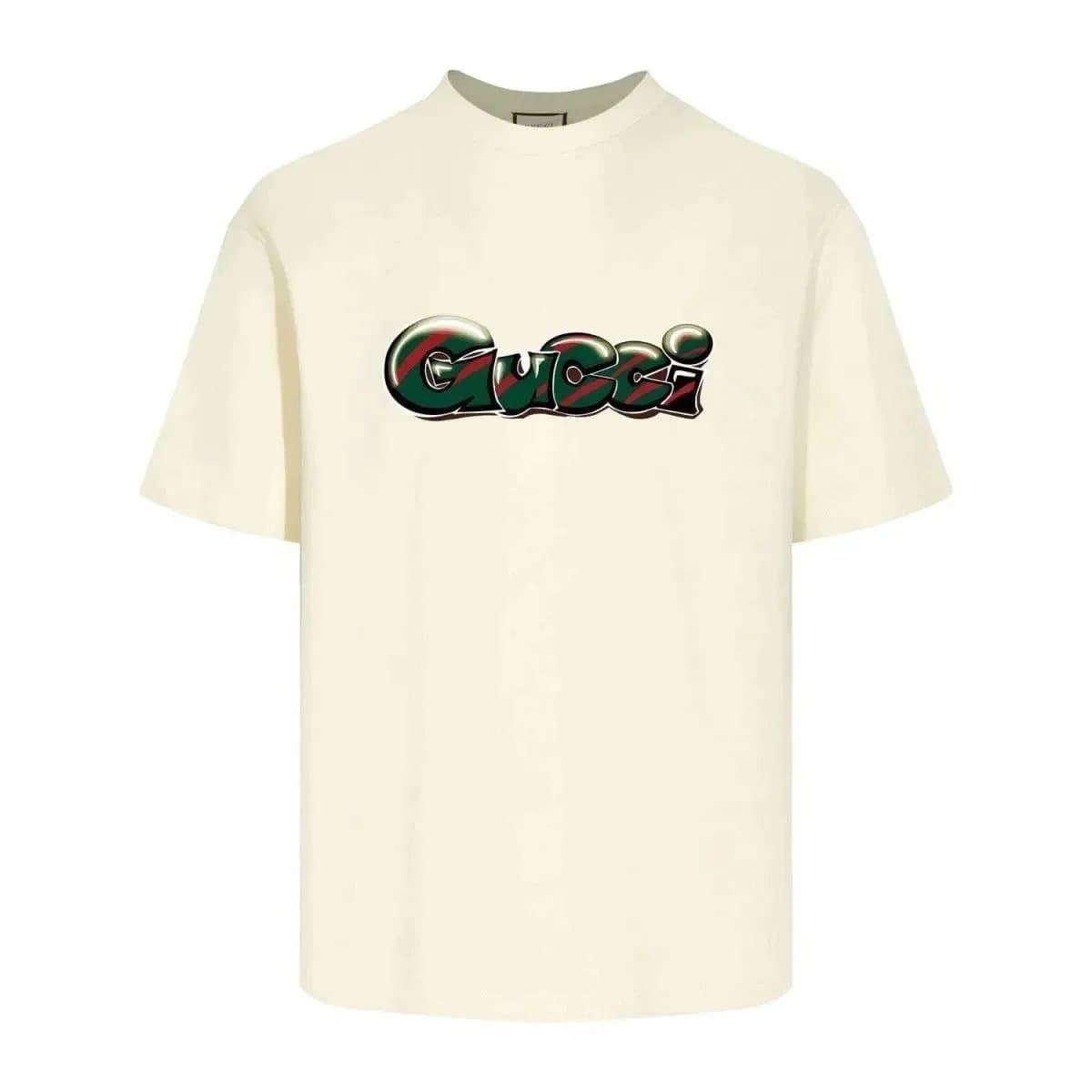 Gucci Gucci Cream Logo T-Shirt Cream
