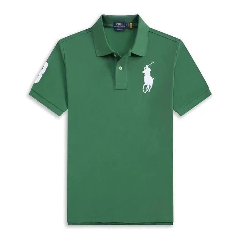 Polo Ralph Lauren Green Polo Shirt with White Pony Logo Green