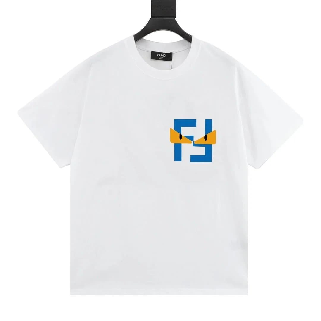 Fendi White Monster Logo T-Shirt