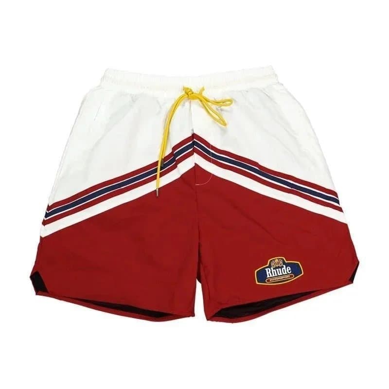Rhude Rhude Colorblock Swim Shorts Red