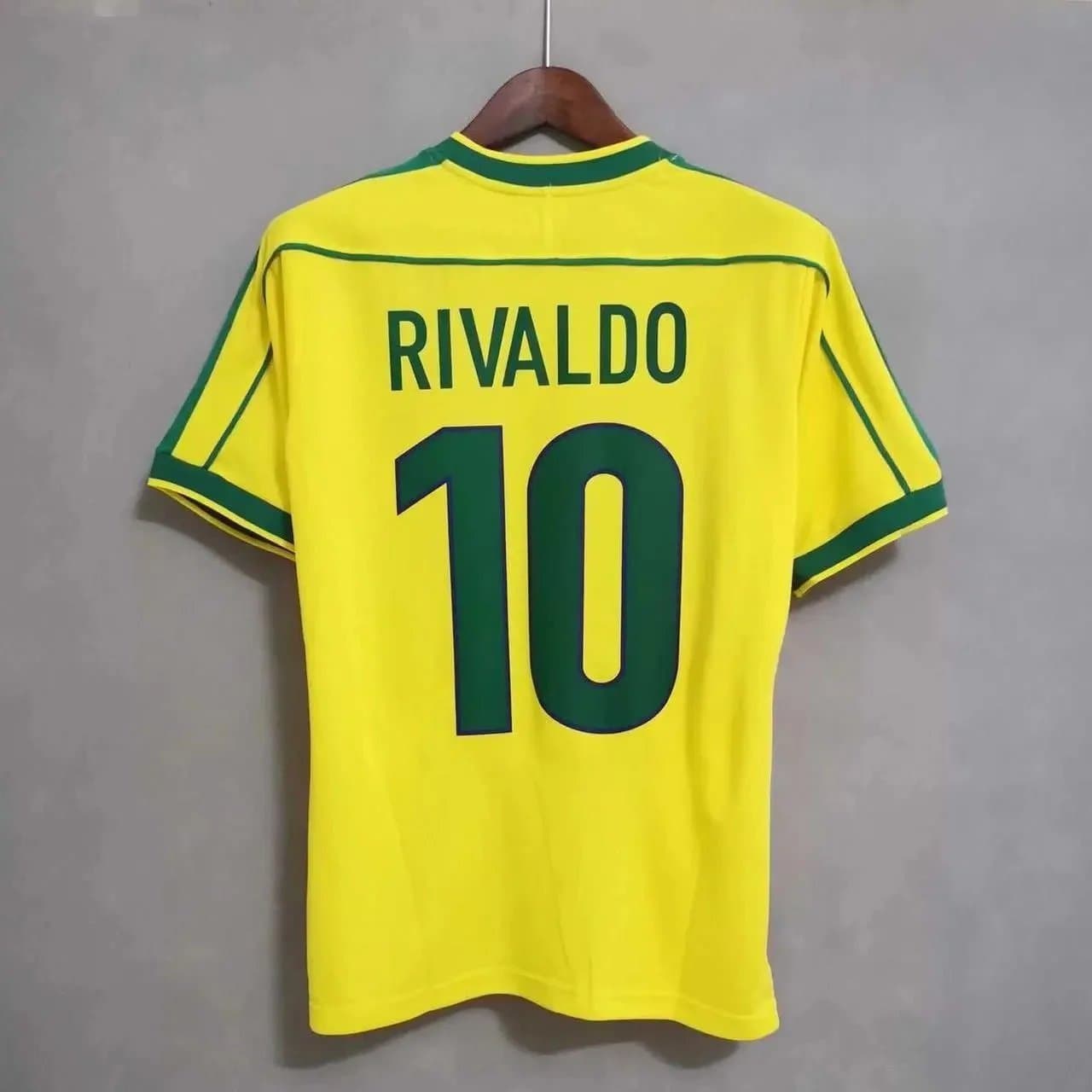 Brazil National Team Rivaldo 10 Yellow Home Jersey