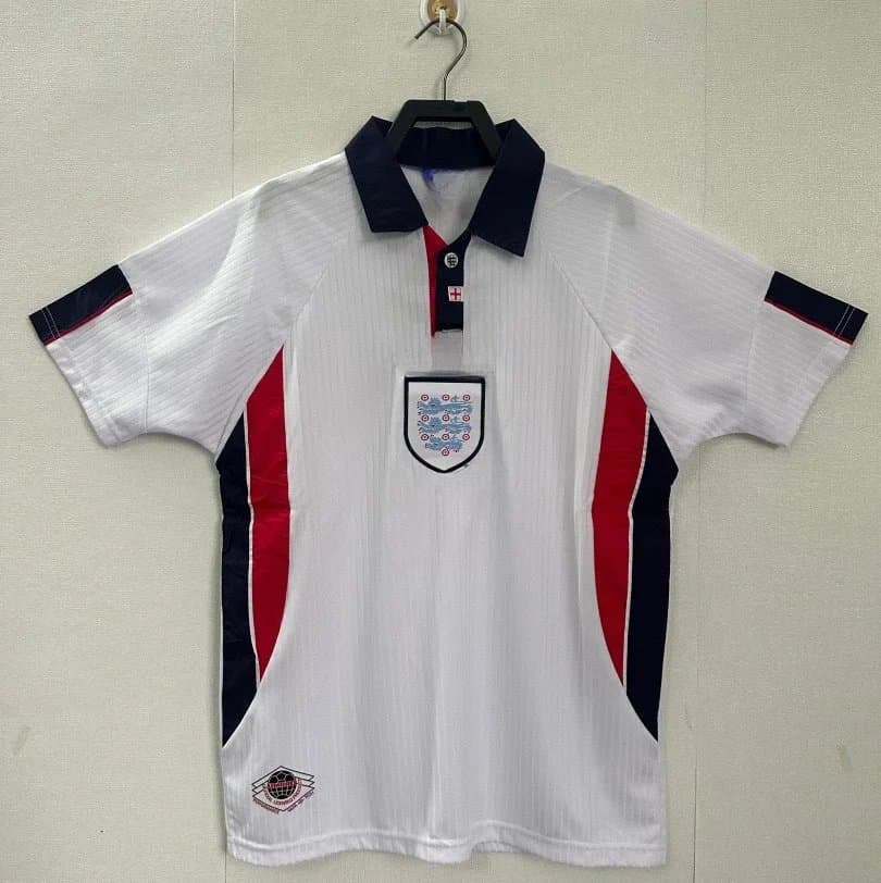 England Home Football Jersey - White with Red and Navy Accents