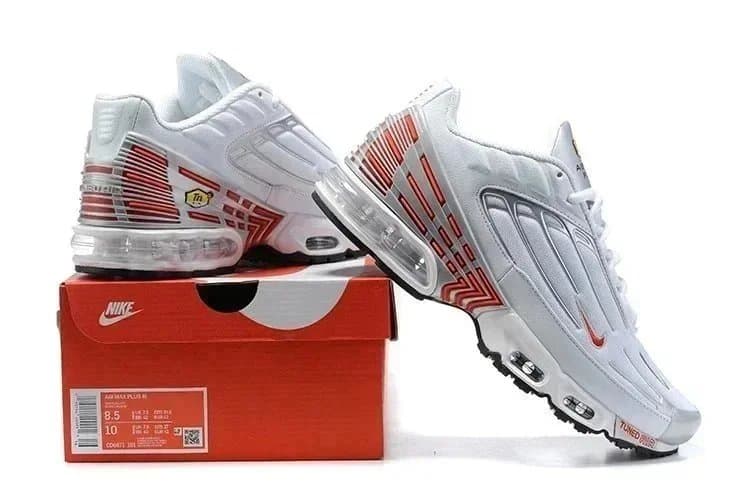 Nike Air Max Plus White/Red Sneakers