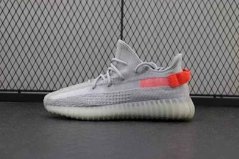 Adidas Yeezy Boost 350 V2 Grey Orange Sneakers