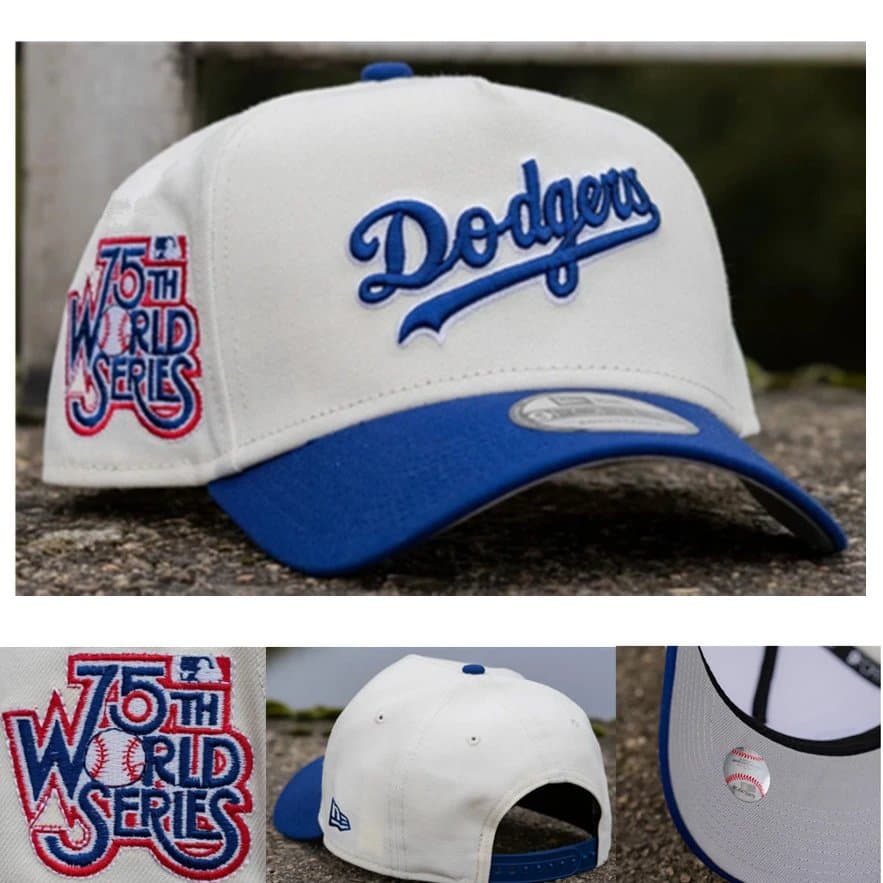 New Era New Era Los Angeles Dodgers 75th World Series Cap White - 1