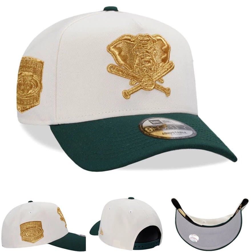 New Era New Era 9FORTY Adjustable Cap with Gold Embroidery White - 1