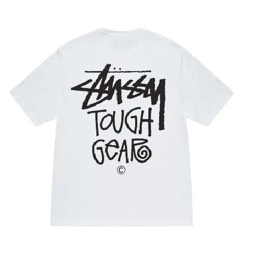 Stussy Tough Gear White T-Shirt