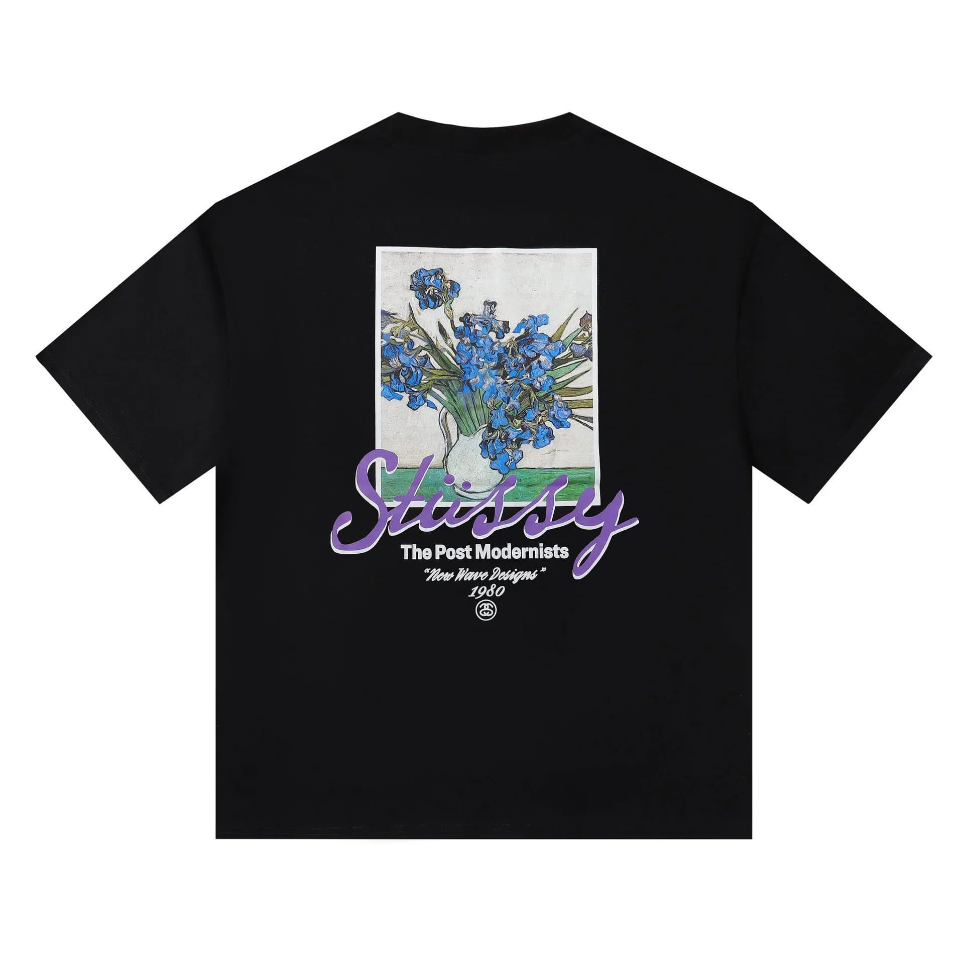 Stussy Van Gogh Iris Black T-Shirt