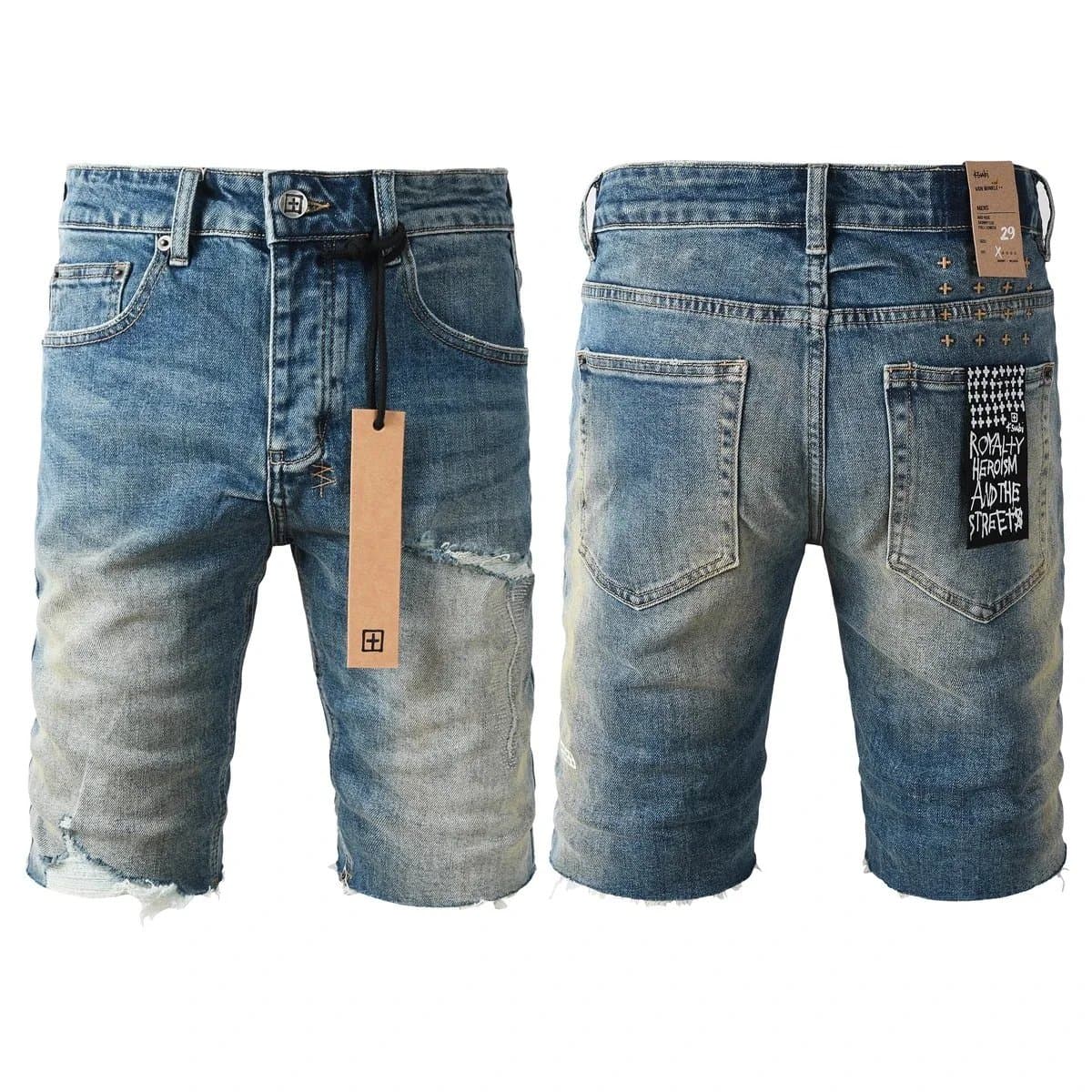 KSUBI KSUBI 2002 Distressed Denim Shorts Blue - 1