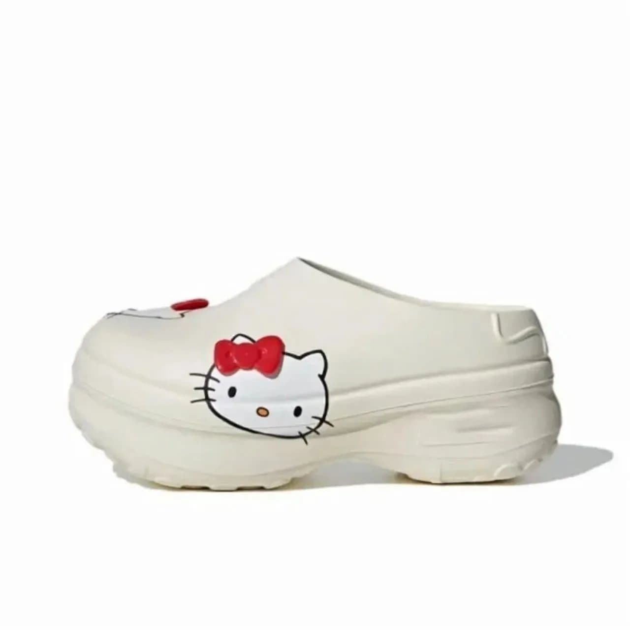 Hello Kitty Hello Kitty Cream White Clogs with Red Bow Cream - 1