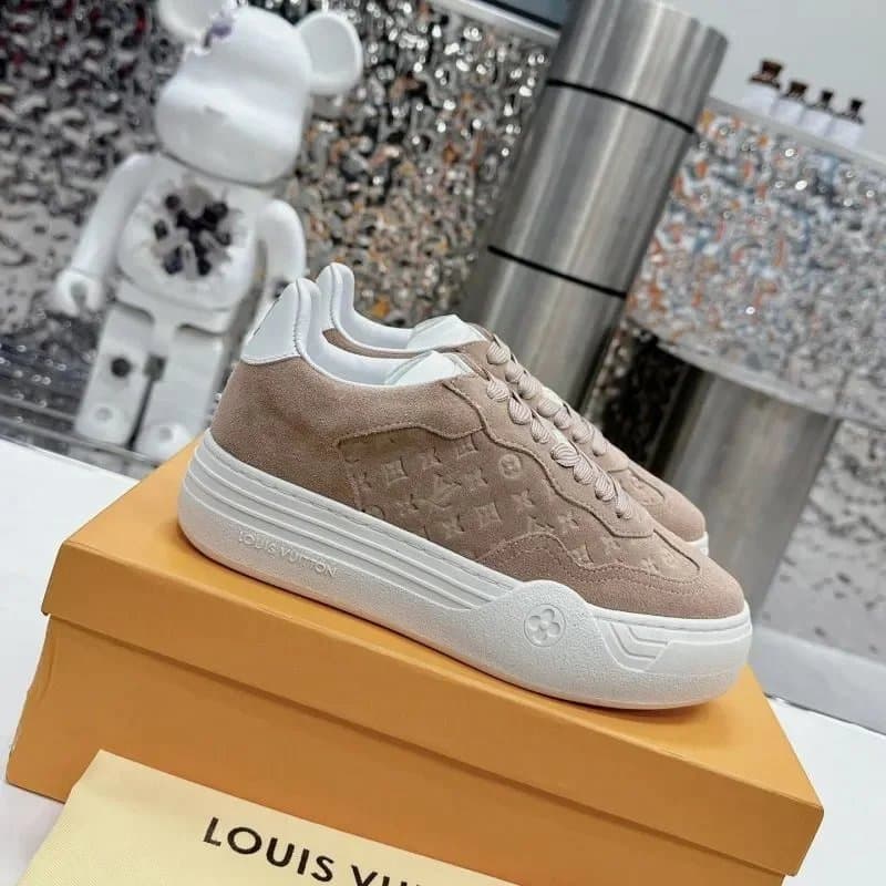 Louis Vuitton Monogram Suede Platform Sneakers
