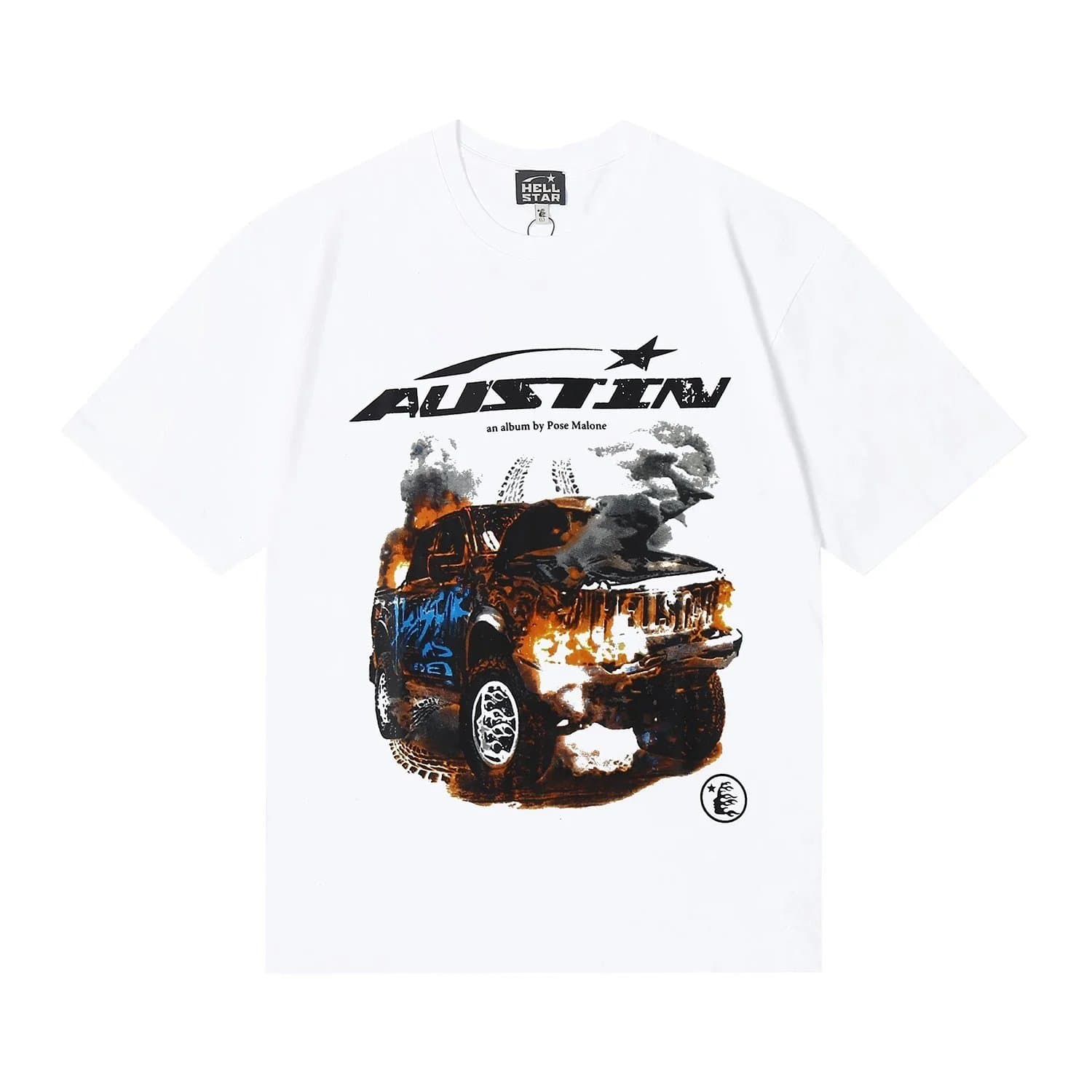 Hellstar Austin Album T-Shirt - White