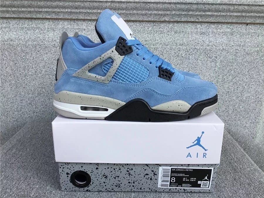 Air Jordan 4 Retro University Blue Sneakers CT8527-400 Blue