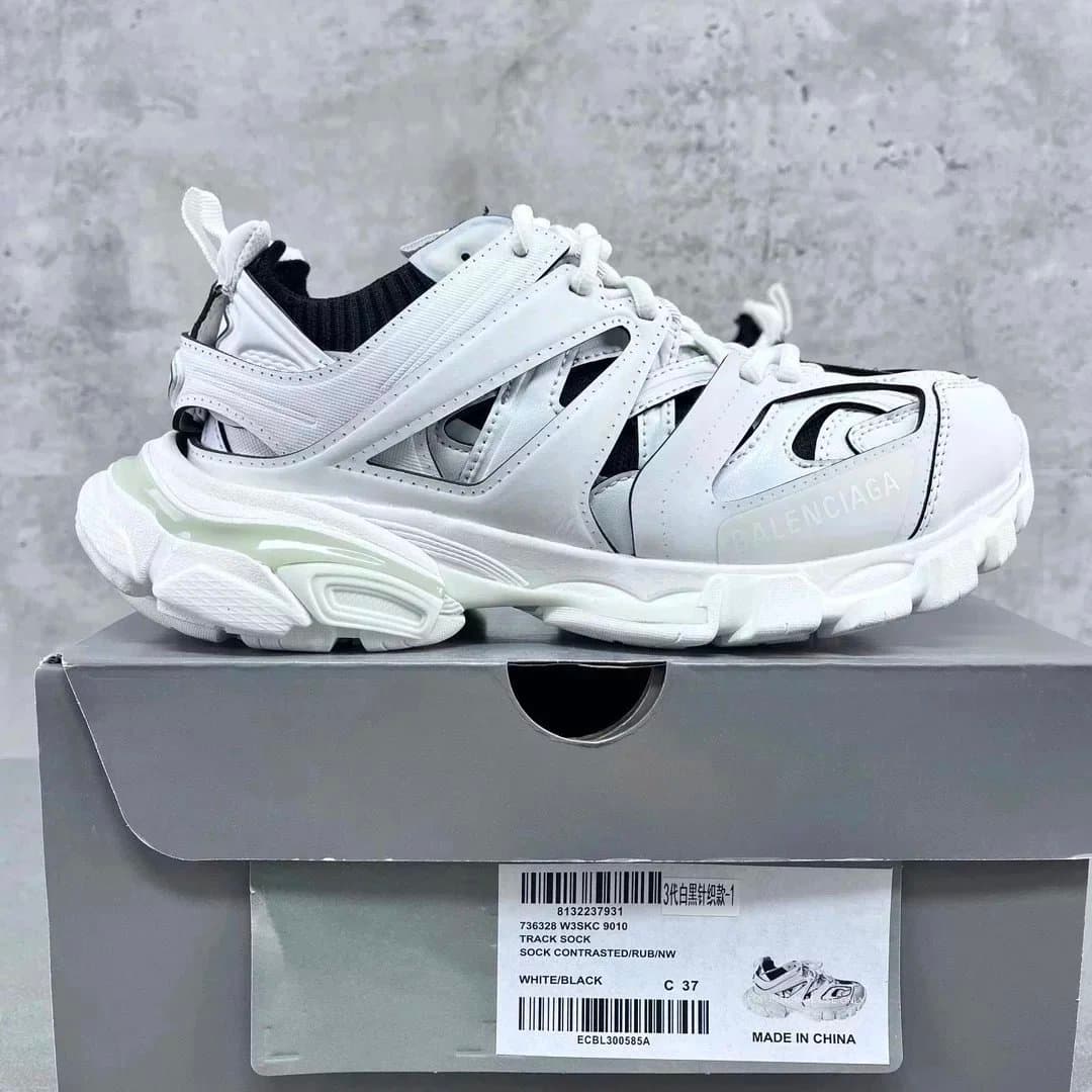 Balenciaga Balenciaga Track 3.0 White/Black Knit Sneakers White