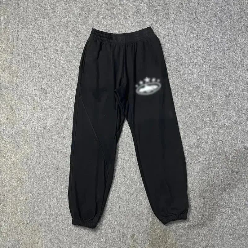 Black Essentials Jogger Pants with Logo Patch
