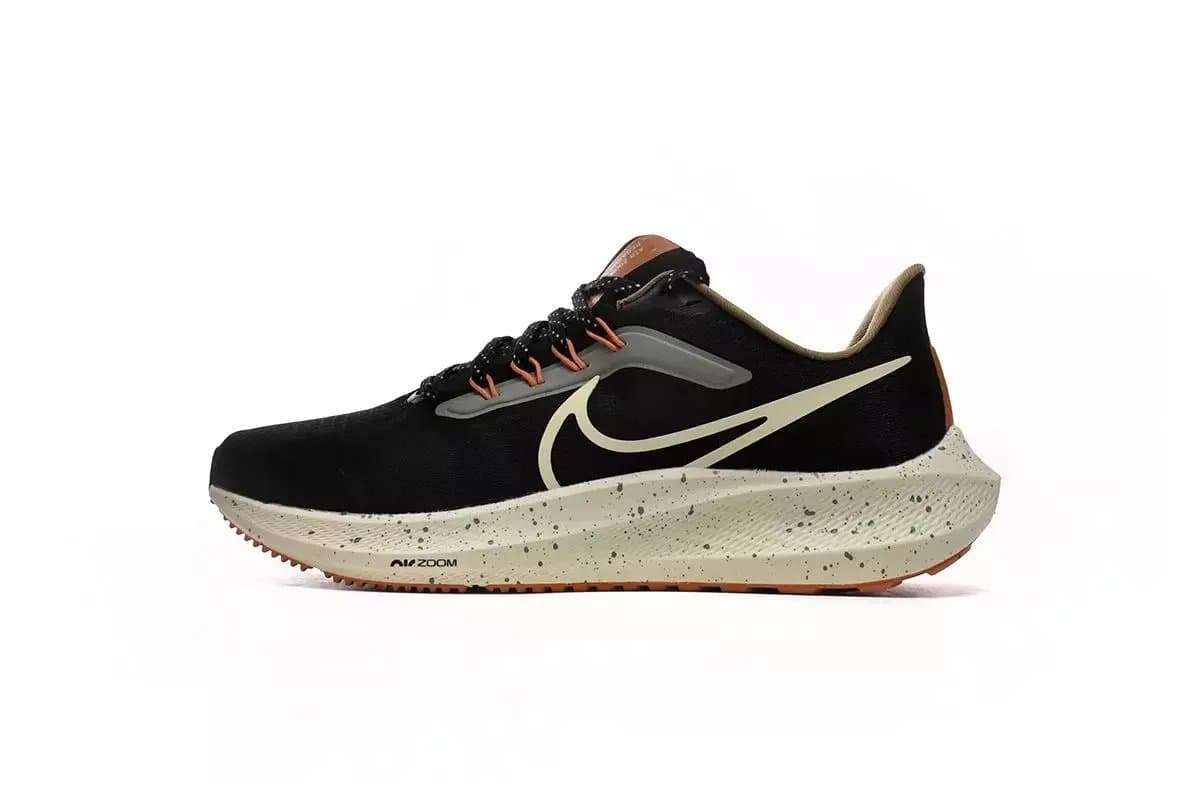 Nike Air Zoom Pegasus 38 Black Green Safety Orange Sneakers