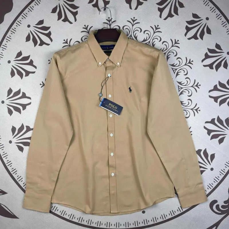 Polo Ralph Lauren Classic Fit Button-Down Shirt in Khaki
