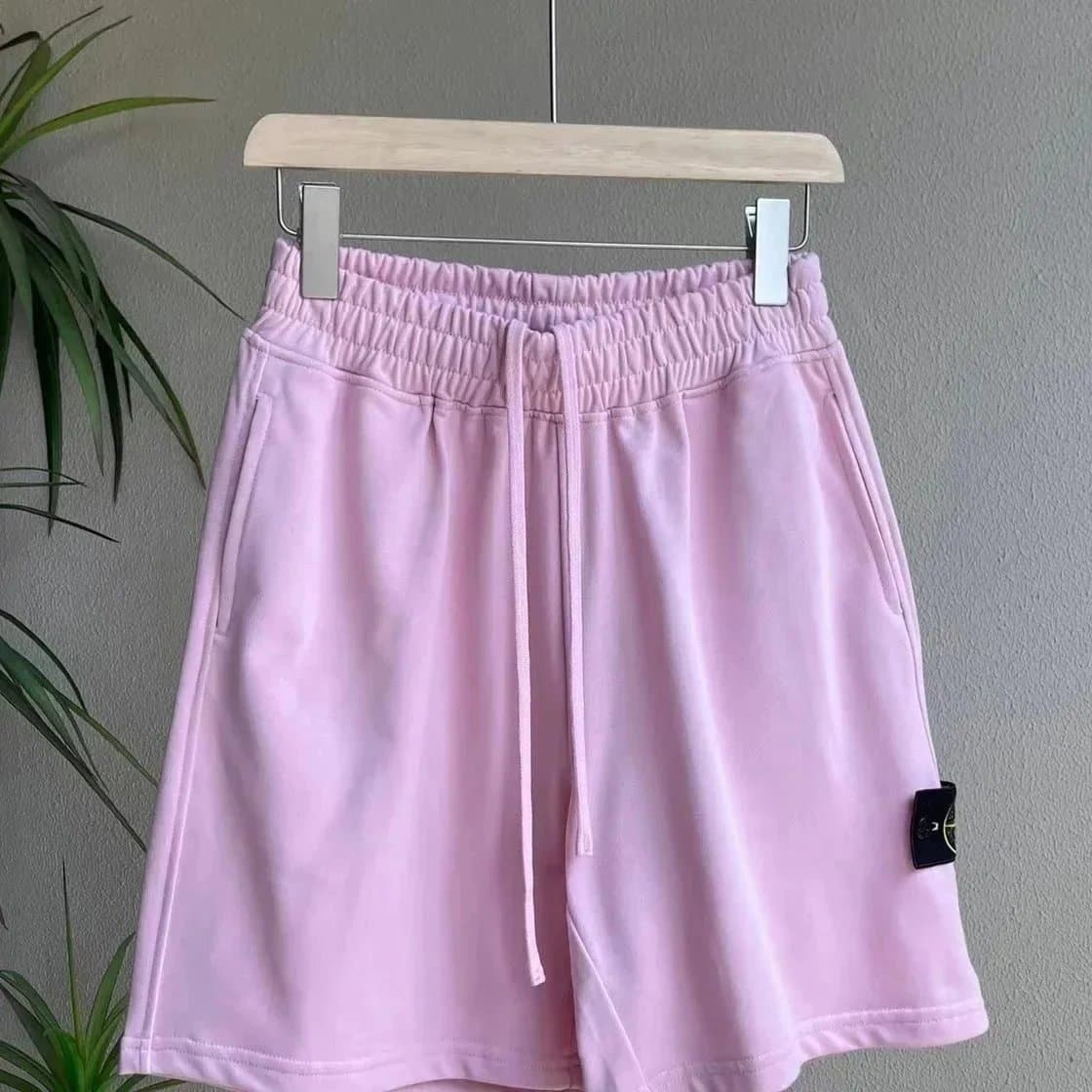 Stone Island Pink Elastic Waist Shorts