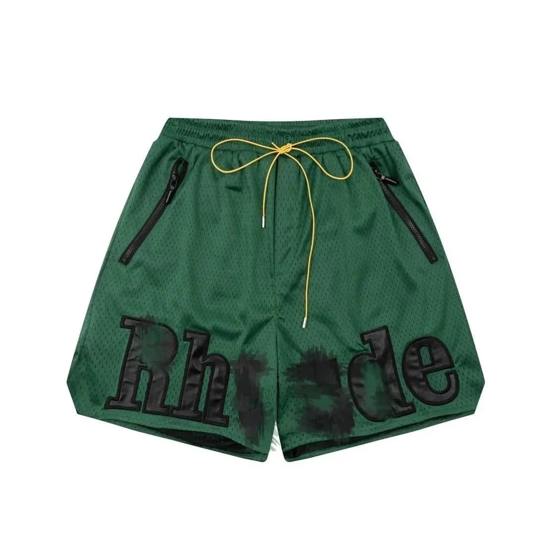 Rhude Rhude Mesh Basketball Shorts in Forest Green Green