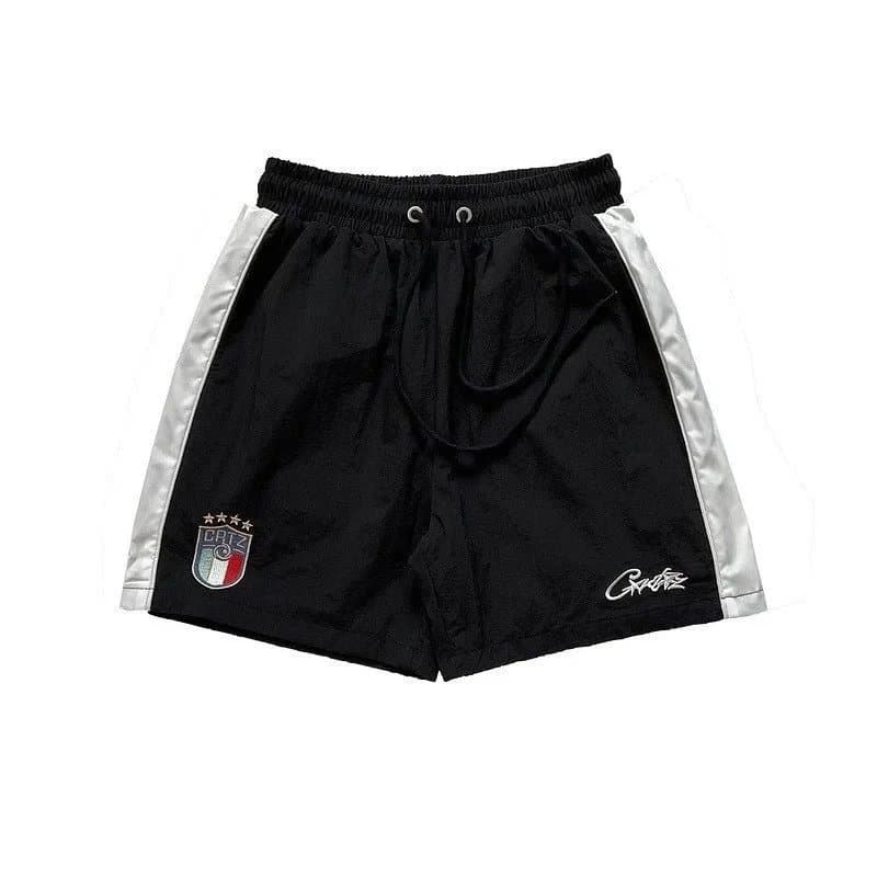 Grits Grits Black & Silver Track Shorts Black - 1