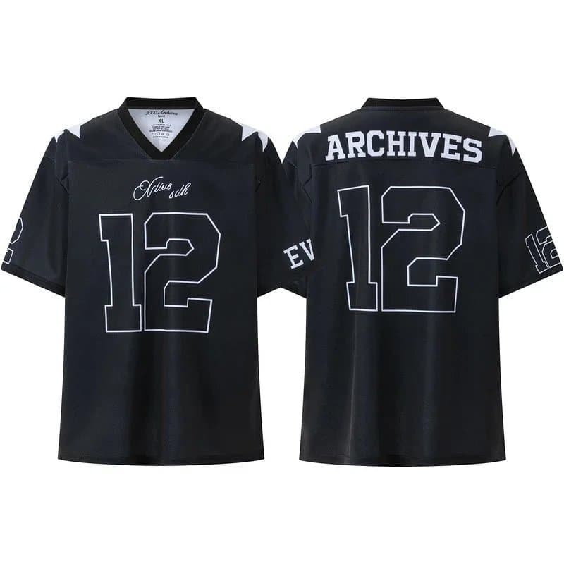 Nivea Archives Nivea Archives Black & White Football Jersey Black - 1