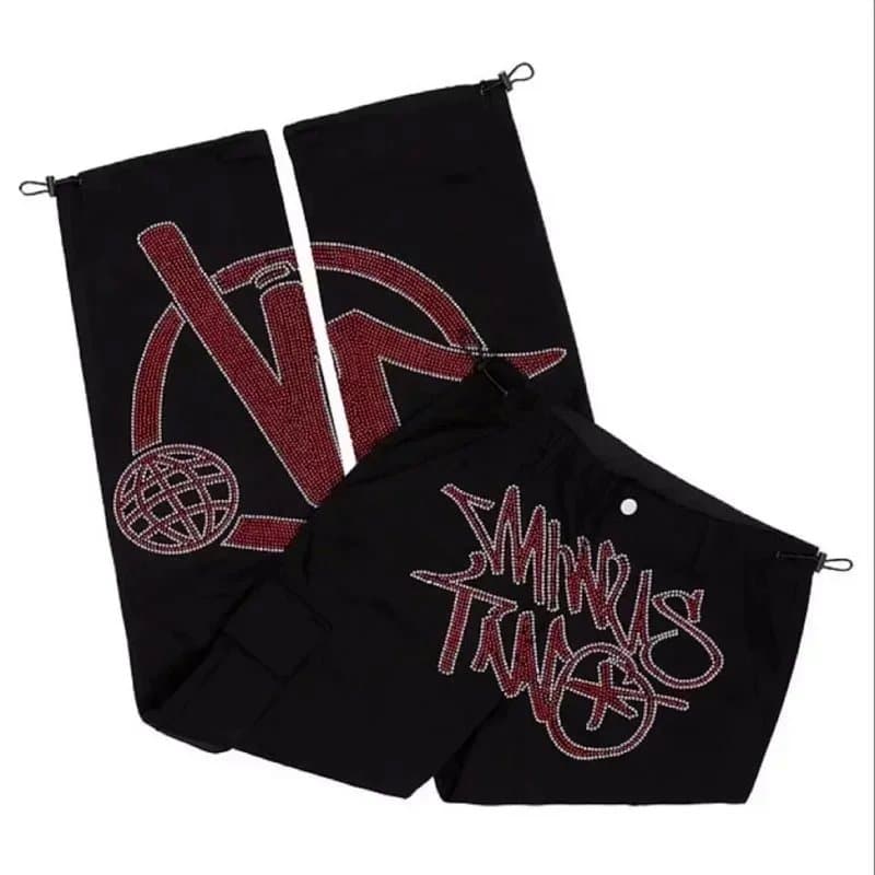 Minimus Trust Minimus Trust Black Rhinestone Embellished Shorts Black