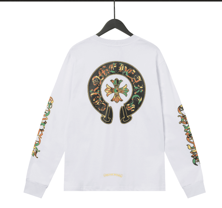 Chrome Hearts Cross Logo Long Sleeve T-Shirt in White