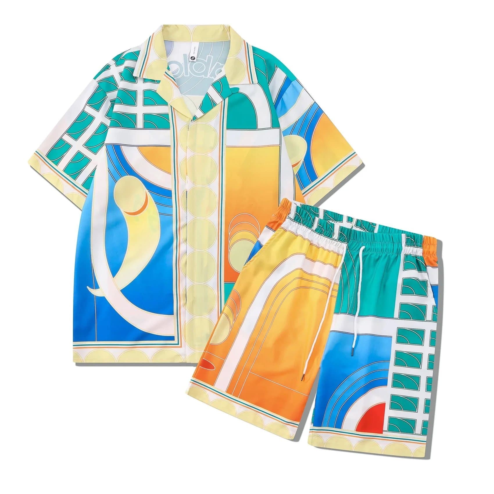 Olda Bold Color Block Beach Set - Blue, Orange & Teal Multicolor