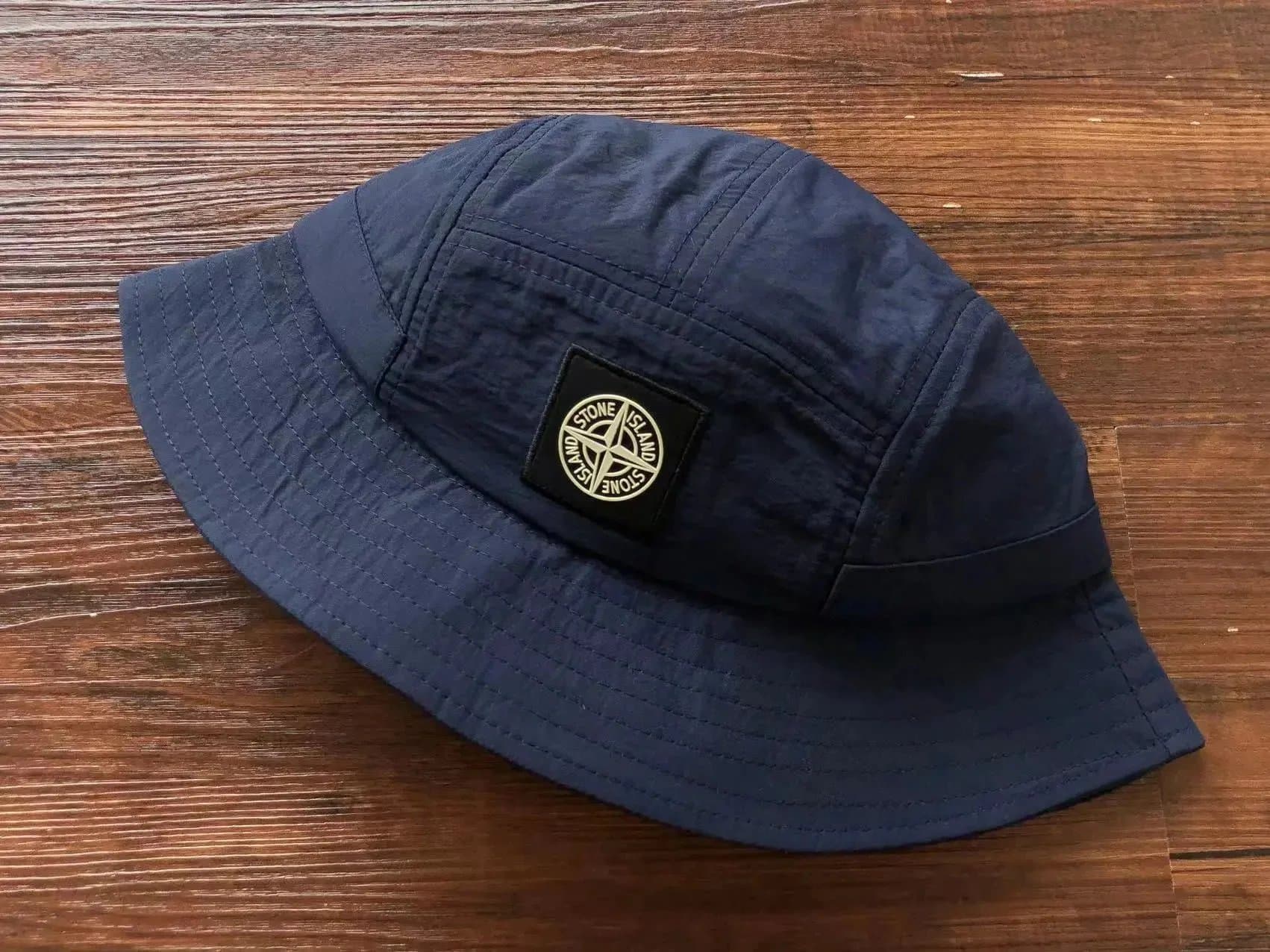 Stone Island Navy Blue Bucket Hat