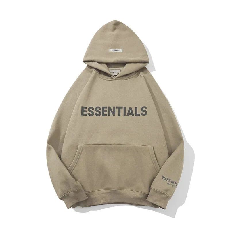 Fear of God Essentials Beige Hoodie