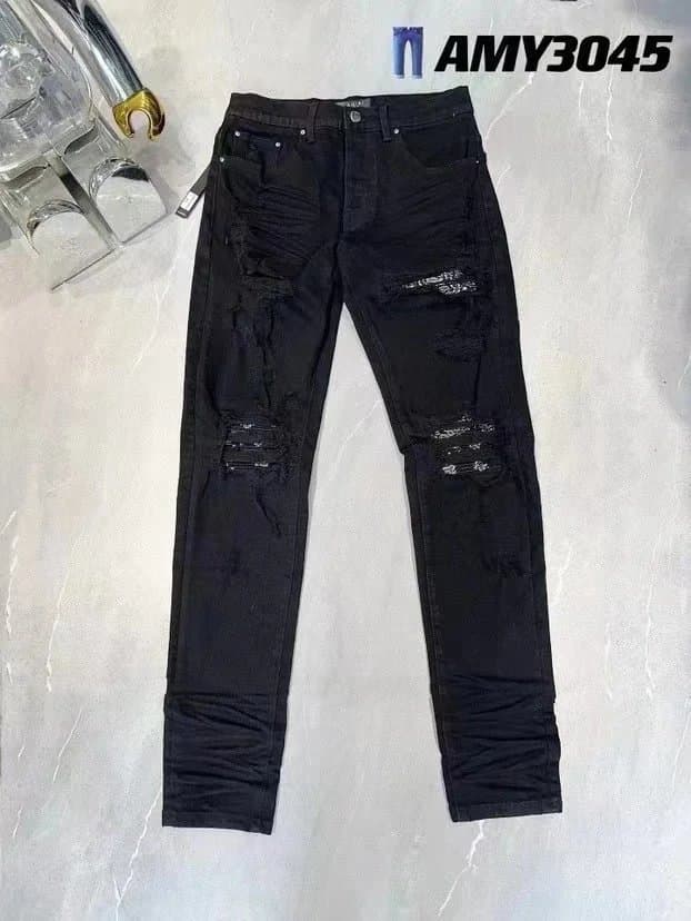 Amy3045 Amy3045 Black Distressed Jeans Black - 1