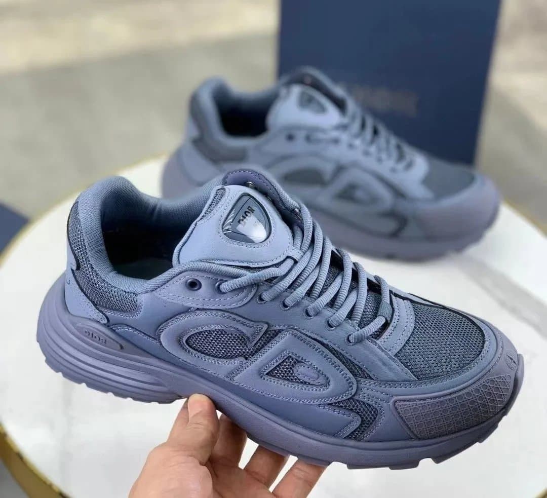 Dior CD Sneakers in Dusty Blue